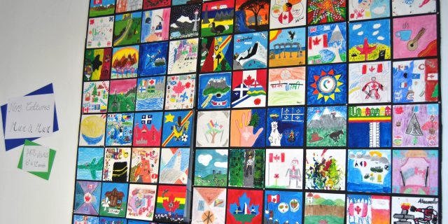 Murale des différentes cultures d'une école