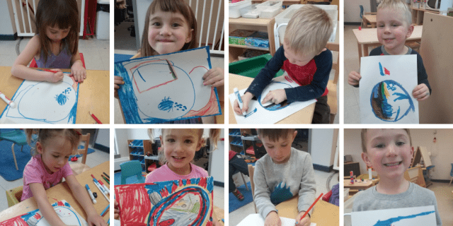 Enfants qui dessinent