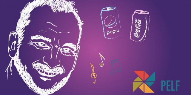 Dessin de Ronald Boudreau avec logo PELF